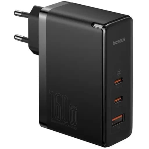 شارژر دیواری فست شارژ 160 وات باسئوس مدل Baseus GaN5 Pro با 2 پورت USB-C، 1 پورت USB-A به همراه کابل USB-C