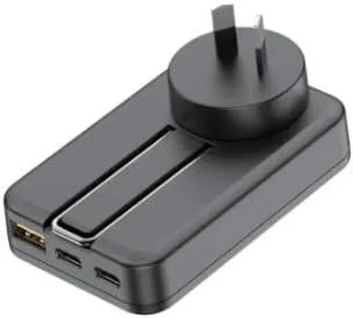 شارژر 30 وات بودی مدل Budi AC336WSB با دو خروجی USB-C، یک خروجی USB و شارژر بی سیم