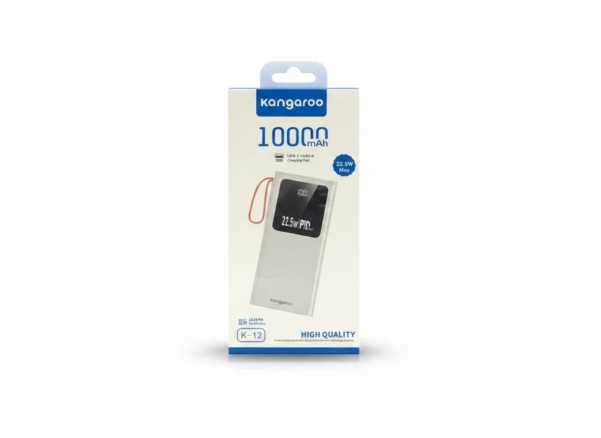 پاوربانک 22.5W  مدل kangaroo K-12 ظرفیت 10000mA/h