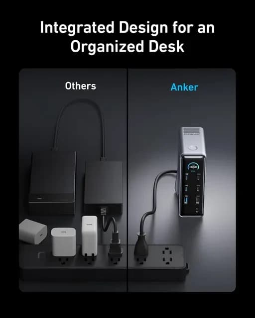 هاب شارژ ۱۴ پورت انکر 160 وات مدل Anker Prime Docking Station 14-Port A83B6 سه پین
