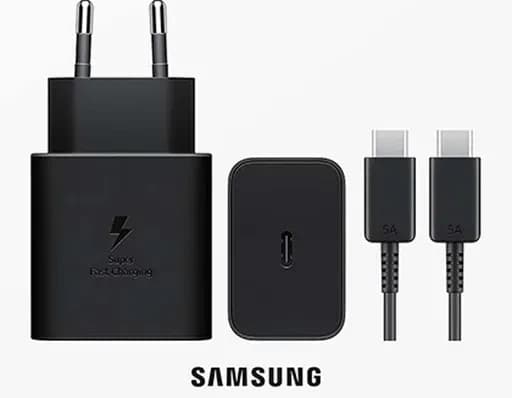 شارژر دیواری 45 وات اوریجینال سامسونگ مدل Samsung EP-T4511 دو پین به همراه کابل Type-C به Type-C طول 1.8 متر