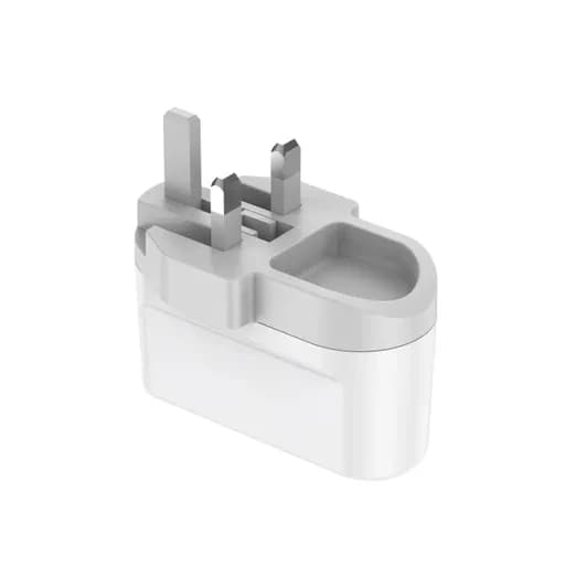 شارژر دیواری 65 وات مدل Budi AC326RUW سه پین با دو خروجی USB-C و سری قابل چرخش