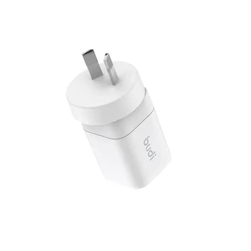 شارژر دیواری 33 وات بودی مدل Budi AC016RSW با دو خروجی USB-C