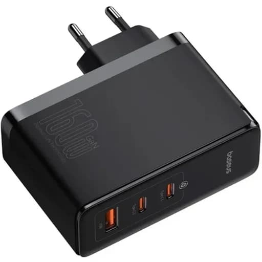 شارژر دیواری فست شارژ 160 وات باسئوس مدل Baseus GaN5 Pro با 2 پورت USB-C، 1 پورت USB-A به همراه کابل USB-C