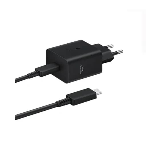 شارژر دیواری 45 وات اوریجینال سامسونگ مدل Samsung EP-T4511 دو پین به همراه کابل Type-C به Type-C طول 1.8 متر