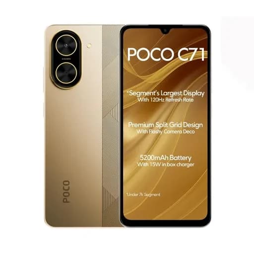 گوشی موبایل شیائومی پوکو مدل Poco C71 ظرفیت 64 گیگابایت رم 3 گیگابایت