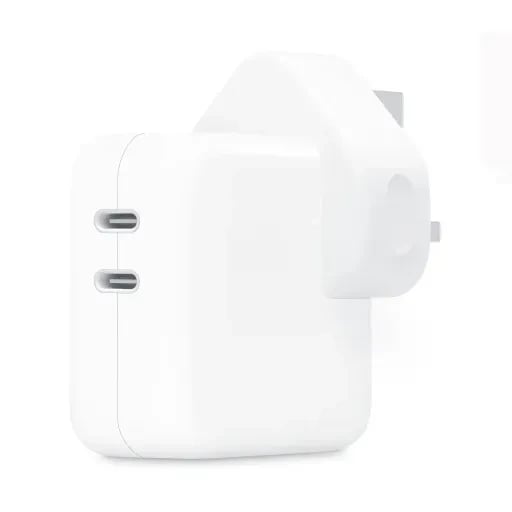 شارژر دیواری 35 وات اپل سه پین مدل Apple A2676 با دو خروجی USB-C